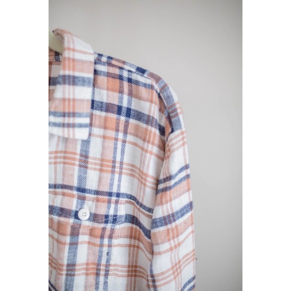 American Eagle NWOT Women’s Plaid Flannel Babydoll Shirt Dress Button-Down SZ S - Picture 3 of 9